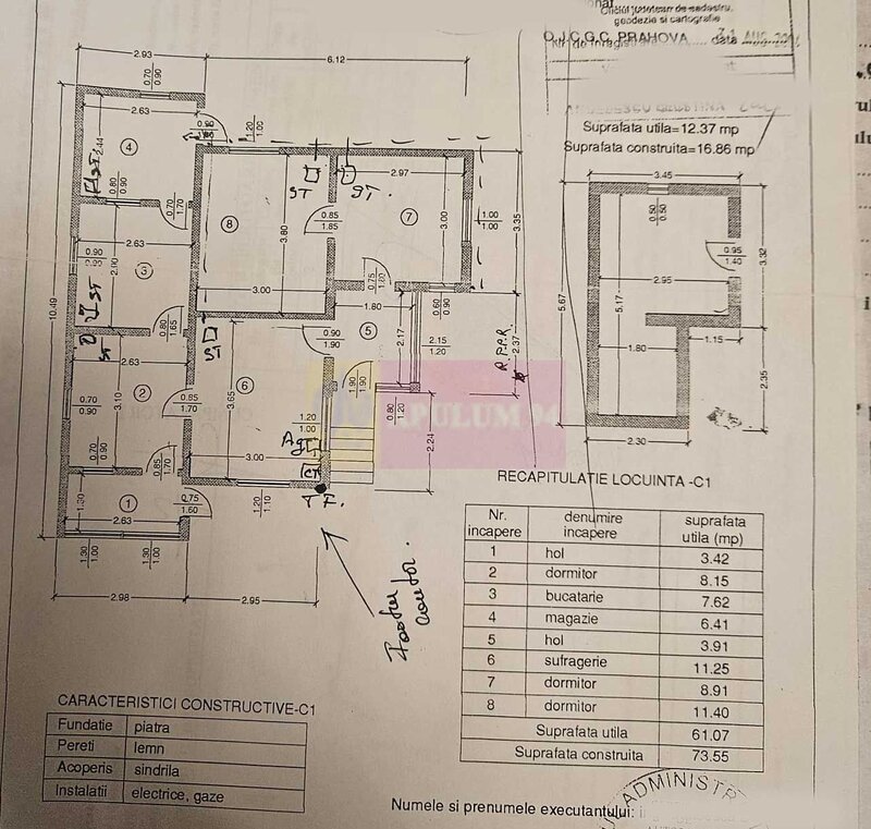 Casa demolabila cu teren de vanzare in Breaza